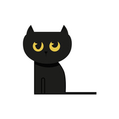 Illustration of a black cat