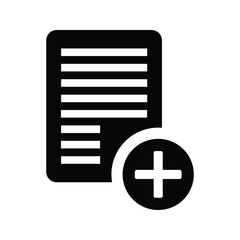 Fototapeta premium Add, addition file icon.
