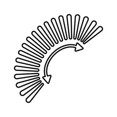 Adapt, flexible, spring icon. Line, outline symbol.