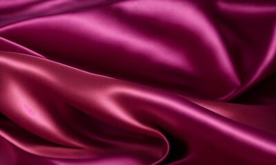 Obraz premium silk satin. Beautiful soft folds. Shiny fabric.Dark luxury background with space for design. Christmas, Birthday, Valentine day, Valentine. Festive concept. Table top view (Generative AI)
