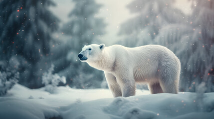 Obraz na płótnie Canvas Polar Bear On Ice