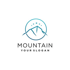 Mountain logo desing idea with unique style
