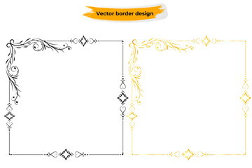 Decorative Frames Abstract Vintage Calligraphic Framing For Invitations And Postcards