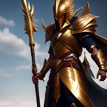 Azir Holding A Spear , AI- Generated Image