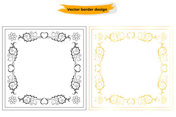 Decorative Frames Abstract Vintage Calligraphic Framing For Invitations And Postcards