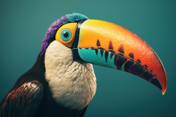 Fototapeta premium Tropical toucan. Generate Ai