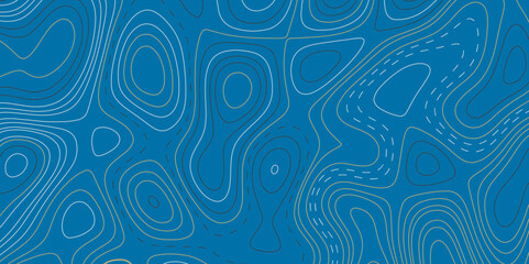 Fototapeta na wymiar abstract blue background with topography contour lines map