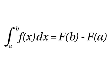 First fundamental theorem of calculus. Algebra. Math Symbol. Vector illustration.