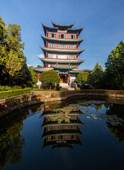 Wangu Tower in Lijiang, Yunnan province, China
