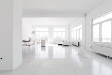 interior panoramic design indoor lcd hotel room inside flat hall armchair panorama. Generative AI.