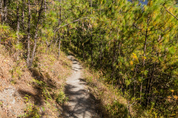 Hiking trail in Tiger Leaping Gorge, Yunnan province, China