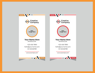 Professional Portrait Office Id Card Or Business Card Template