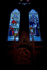 stained glass window in church