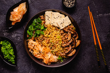 Korean style instant noodle, Shin Ramyeon.