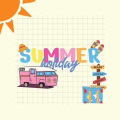 SUMMER TIME POSTER ELEMENT DESIGN SALE.