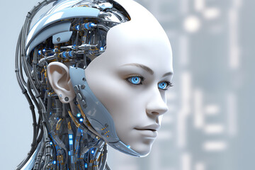 Woman cyborg 3, AI generated