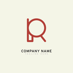 Letter R logotype Monoline style, simple and elegant R logo, Retro theme - Vector