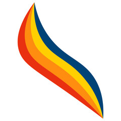 Retro Rainbow Shapes Set Collection