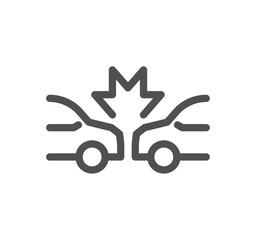 Insurance related icon outline and linear vector.