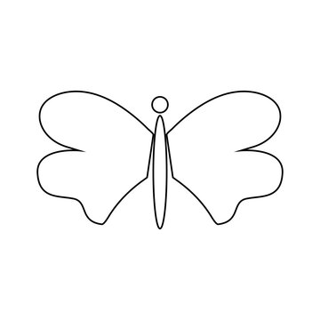 butterfly icon silhouette design template vector