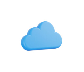 3d Realistic Cloud icon vector illustration