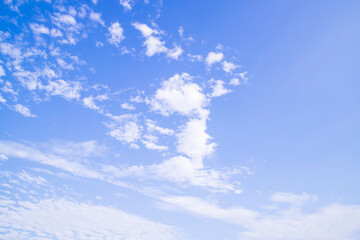 Blue Sky white cloudy sunny day natural view