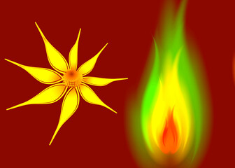 Flower with Flame