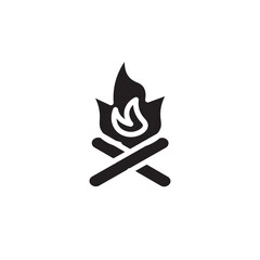 Bonfire Wood Hot Icon