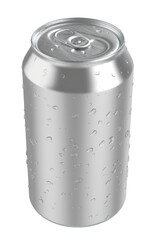 Blank 500 ml beer can isolated. Png transparency