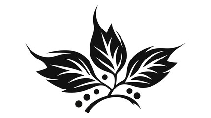 Celebration decorations flat line icon. Mistletoe symbol. Outline sign for mobile concept and web design, store