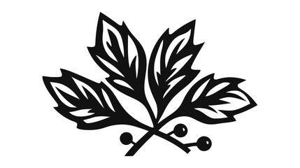 Celebration decorations flat line icon. Mistletoe symbol. Outline sign for mobile concept and web design, store