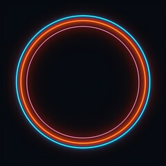 Fototapeta premium Neon tube Frame Pink Blue orange purple Abstract background, Ai Generative