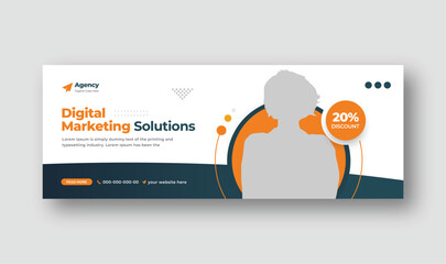 Digital marketing social media Facebook cover web banner template