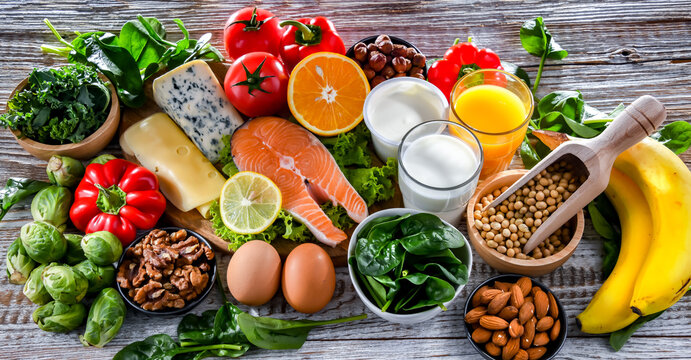 Food products recommended for osteoporosis and healthy bones