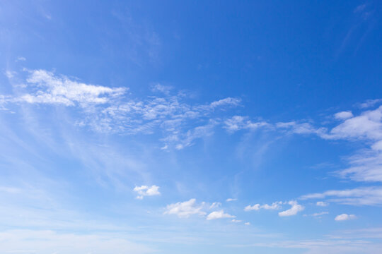 The Blue sky with scattered clouds