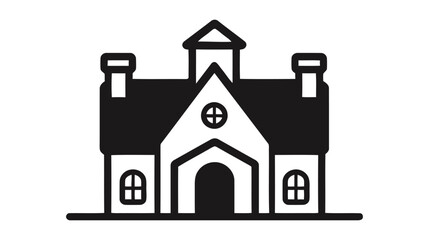 Home vector image. Vector illustration isolated on white background