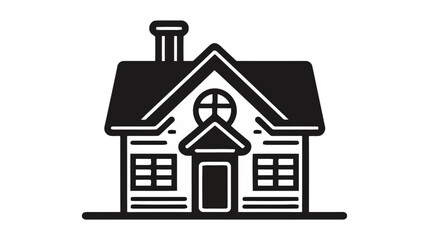 Home vector image. Vector illustration isolated on white background