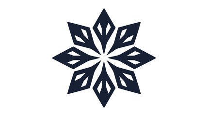 Snowflake icon, vector logo isolated on white background