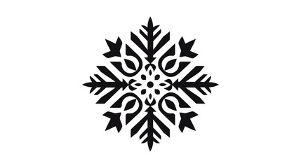 Snowflake icon, vector logo isolated on white background