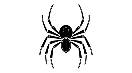 Spider black icon, logo. Vector illustration isolated on white background