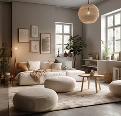 A colorful and stunning living room