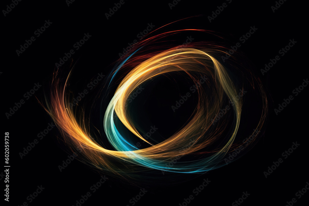 Wall mural curve abstract object background,created with generative ai tecnology.