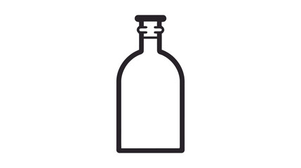 Bottle vector icon, logo isolated on white background