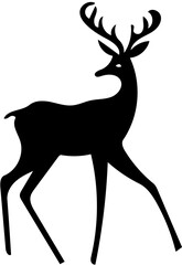 deer silhouette vector | beautiful black deer vector illustration Silhouette tattoo logo Mascot svg