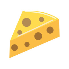 piece of  cheese isolated on white