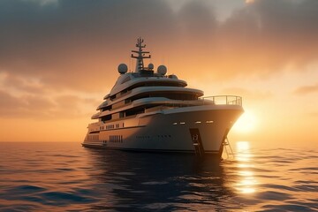Fototapeta na wymiar cruise ship in the sea. Generative AI.