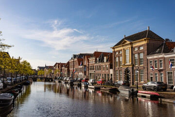 Fototapeta na wymiar Canal in Alkmaar , Netherlands