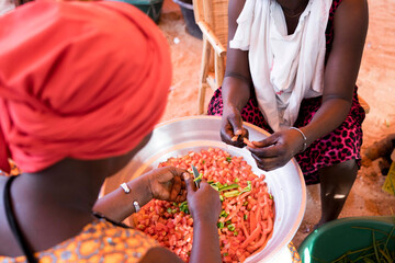 Femmes sénégalaises en cuisine