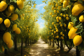 lemon trees - obrazy, fototapety, plakaty