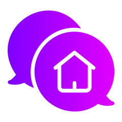 real estate gradient icon